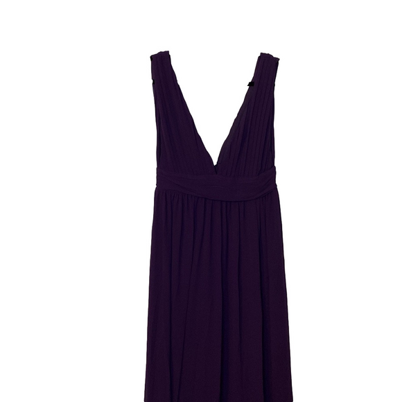 Love X Design NWOT plunging neckline empire waist eggplant dress Nordstrom - Picture 2 of 5